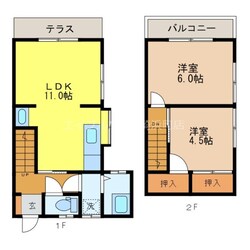 道ノ尾駅 徒歩23分 2階の物件間取画像